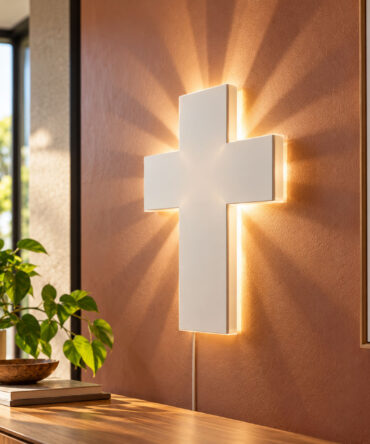 Decoração - Cruz LED iluminação - Moderna e Elegante